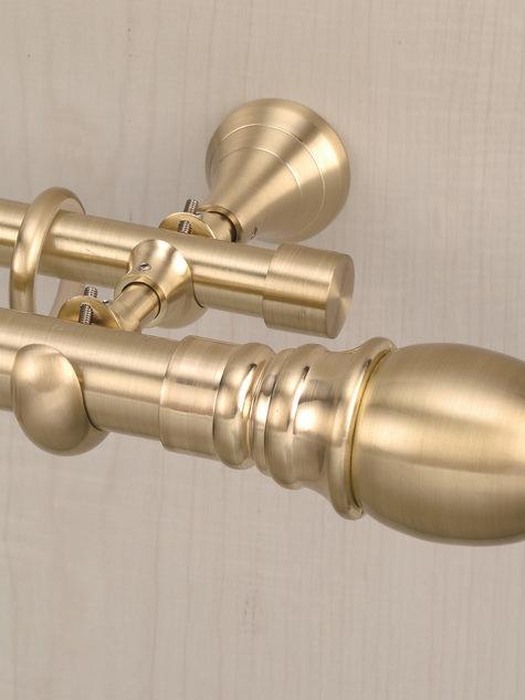 High end curtain rods with seamless 90-degree corner connector and premium brushed finish.