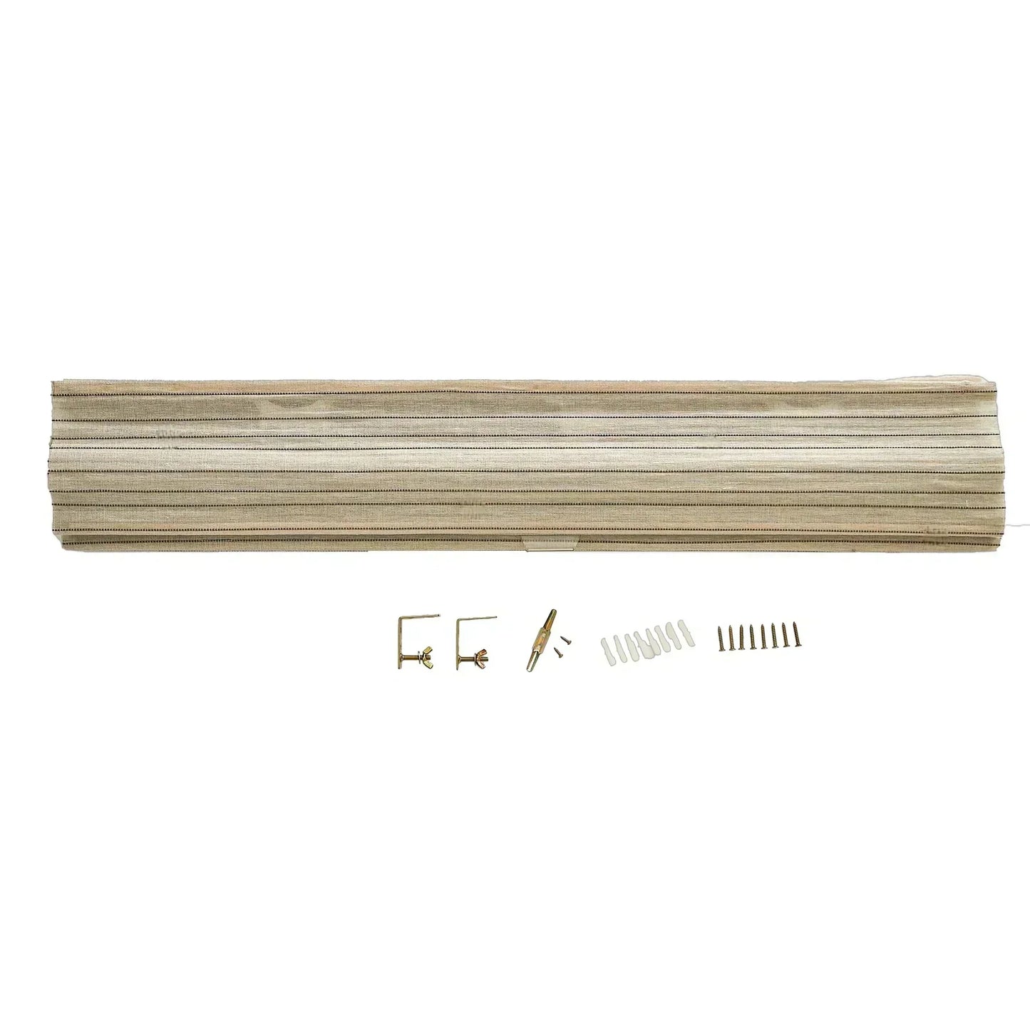 Custom bamboo shades with black stripes made from natural linen and bamboo, showcasing handwoven, eco-friendly, breathable window blinds.