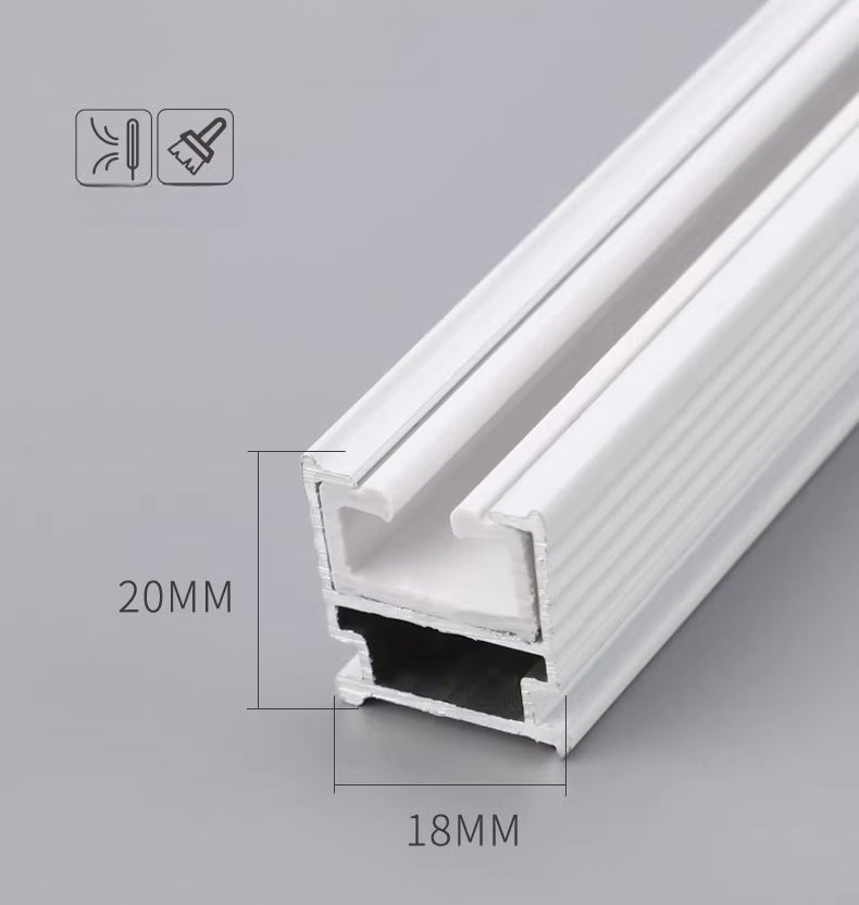 Thickened Aluminum Silent Curtain Track - Superior Weight Capacity SupUpgrade your home with our premium curtain track, designed for both functionality and aesthetics. Featuring a high-hardness coated surface, this track ensures super Thickened Aluminum Silent Curtain Track - Superior Weight Capacity Support