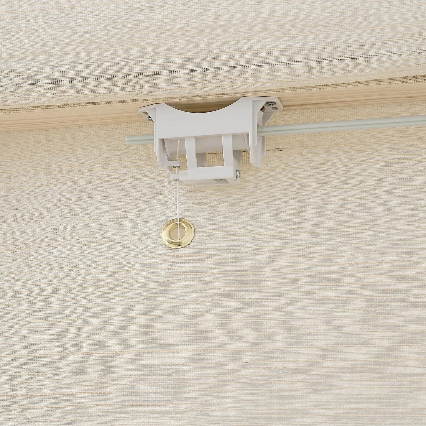 Natural Ramie Bamboo Window Shades in Coconut White, featuring delicate texture and eco-friendly materials.