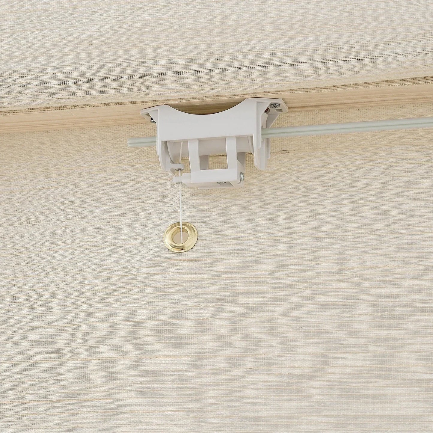 Natural Ramie Bamboo Window Shades in Coconut White, featuring delicate texture and eco-friendly materials.