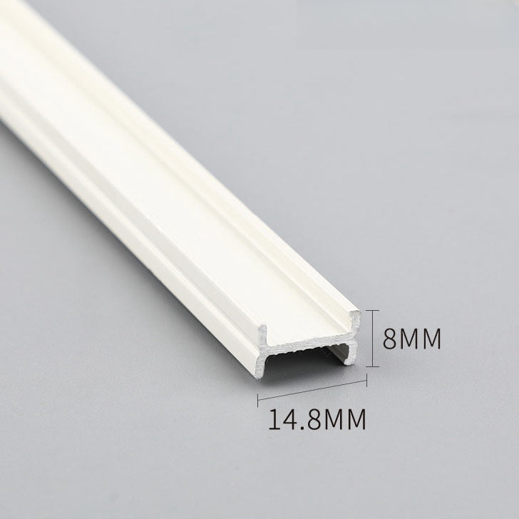 Ultra-thin curved track for bay windows, customizable aluminum curtain rail.