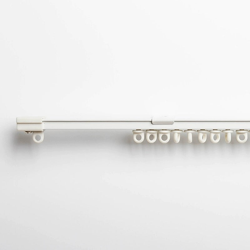 Ultra-thin ceiling curtain track with quiet aluminum design.