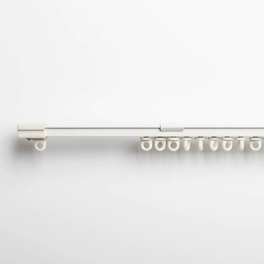 Ultra-thin ceiling curtain track with quiet aluminum design.