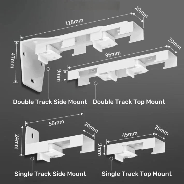 Thickened Aluminum Silent Curtain Track - Superior Weight Capacity SupUpgrade your home with our premium curtain track, designed for both functionality and aesthetics. Featuring a high-hardness coated surface, this track ensures super Thickened Aluminum Silent Curtain Track - Superior Weight Capacity Support