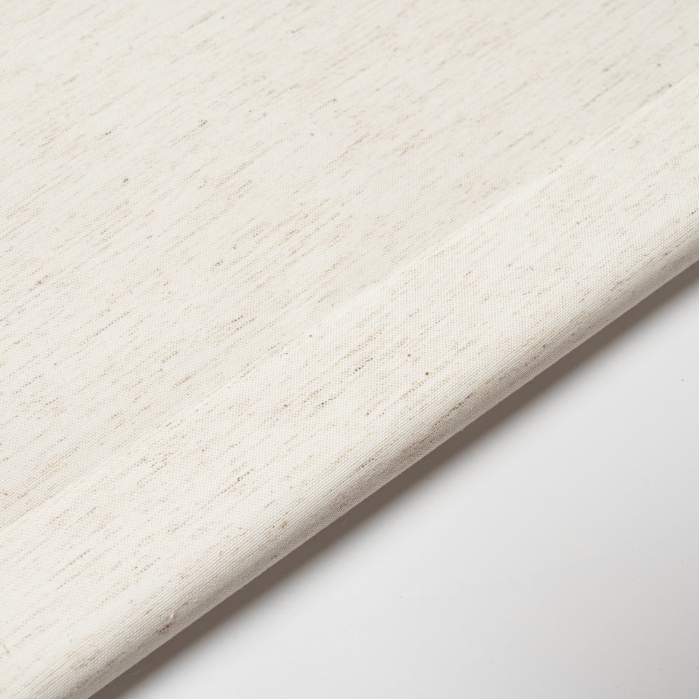 Luxurious cordless natural woven linen roller shades blinds in linen cream detail.