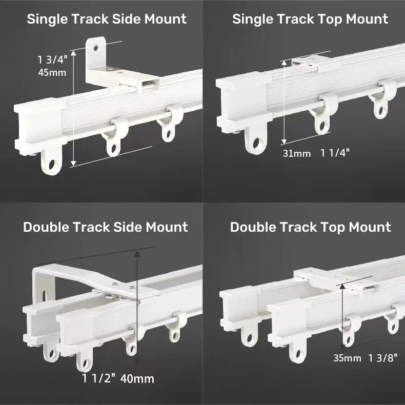 Flexible curved curtain rail for bay window made of ultra-thin bendable aluminum alloy
