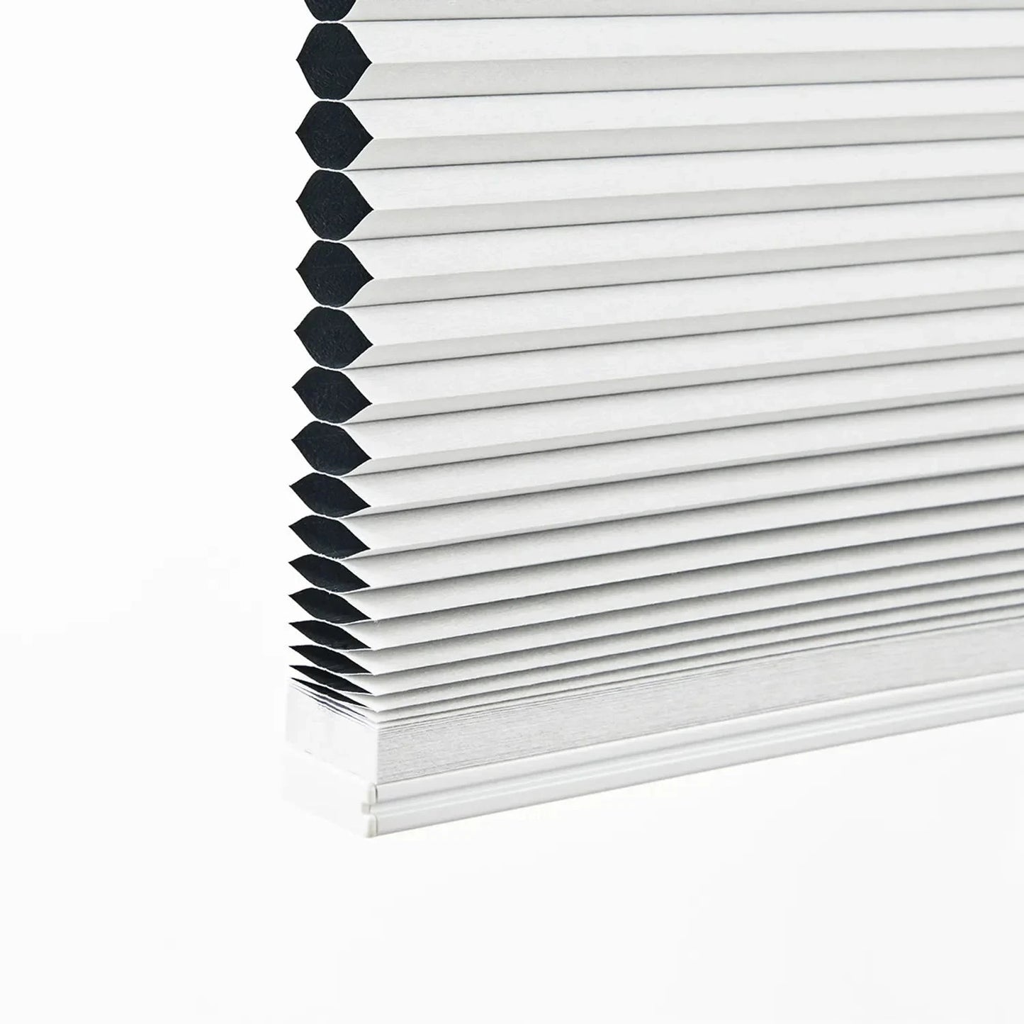 Affordable waterproof bathroom blinds with cordless honeycomb design, available in 5 colors.