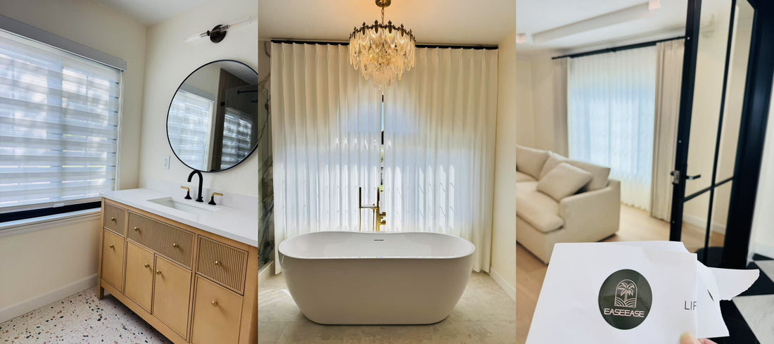 Discover exquisite custom curtains for luxury homes with EaseEase's full-house curtain design in California, blending elegance, and functionality effortlessly