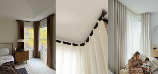 How to Install Curtains on L Shaped Windows and corner windows