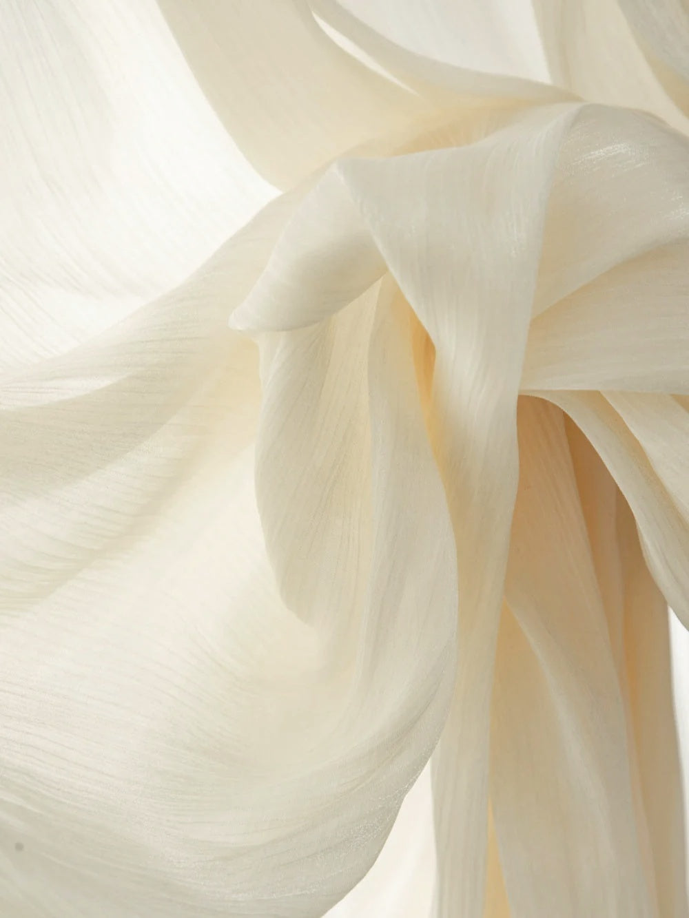 Cream sheer curtains with radiant shimmer for sunrooms, providing privacy and natural light filtering