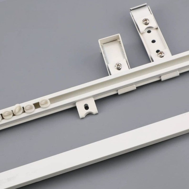 Two curtain track with hooks crafted from high-quality aluminum alloy