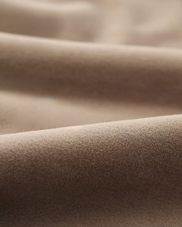 Luxurious high-matte velvet home movie theater curtains in rich red color for superior sound insulation and blackout effect