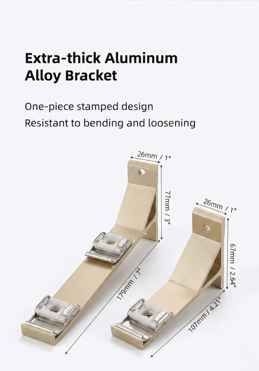 Custom oversized aluminum corner window curtain rod for U and L-shaped windows supporting heavy drapery and smooth operation