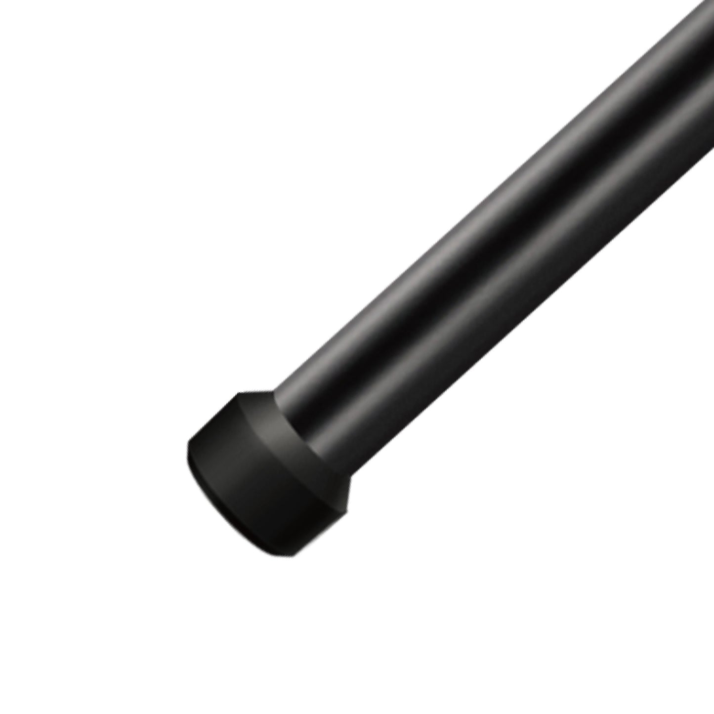Close-up of the EaseGlide™ Whisper-Silent Telescoping Roman Rod in black, highlighting its smooth operation and sturdy construction