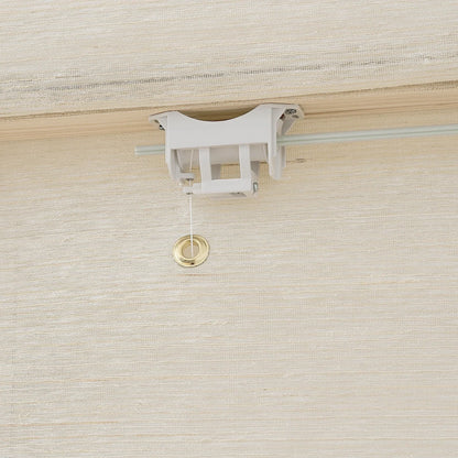 Natural Ramie Bamboo Window Shades in Coconut White, featuring delicate texture and eco-friendly materials.