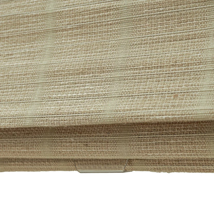 Natural Jute Bamboo Outdoor Shades in Oak tone with textured weave.