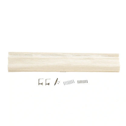Natural ramie bamboo window shades in coconut white with installation hardware, showcasing delicate texture and eco-friendly design.