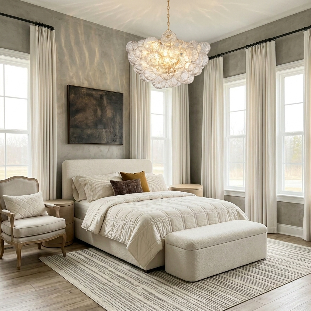 Heavy duty custom French return extra-long curtain rod for blackout curtains minimizing light gaps