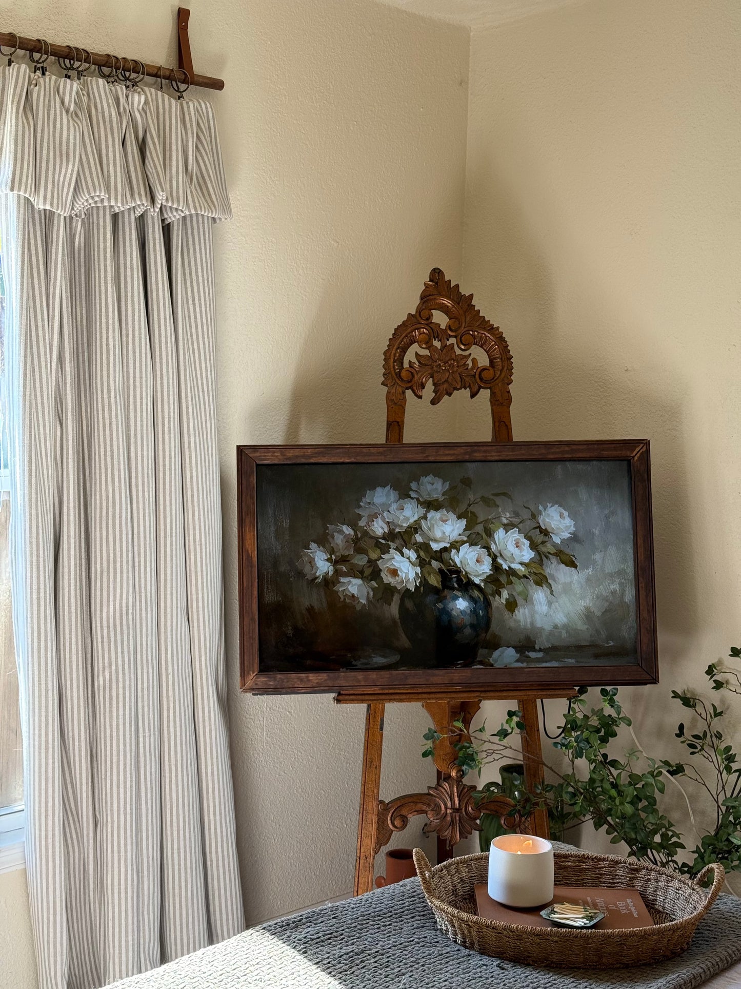 Classic linen striped curtains in neutral tones with fine and bold stripes for modern homes