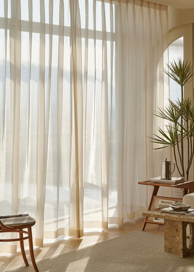 EASEEASE Galaxy Sheer Curtains with Flowing Sparkle Accents, Starry Radiance for Sunrooms