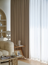 Herringbone blackout curtains for total bedroom darkness and deep sleep