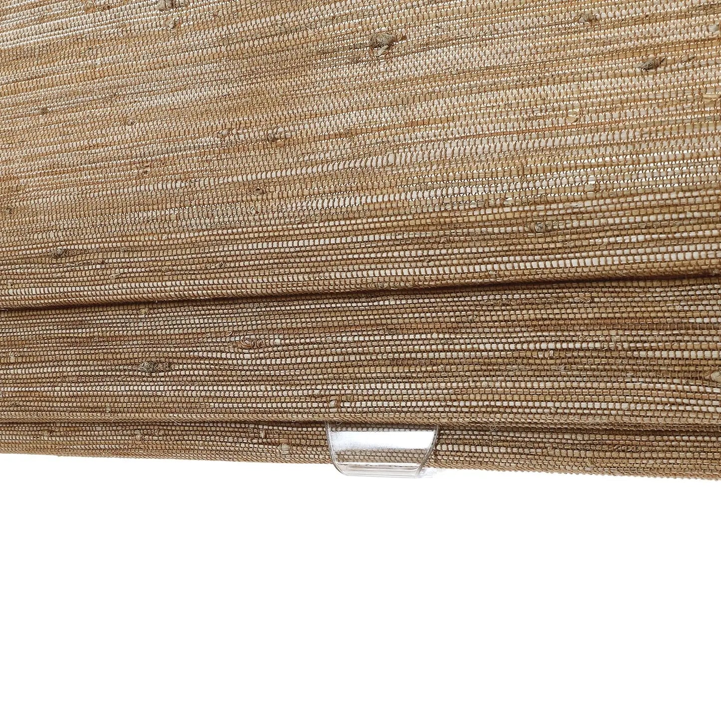 Brown beige natural jute blinds with woven texture for light filtering window treatments