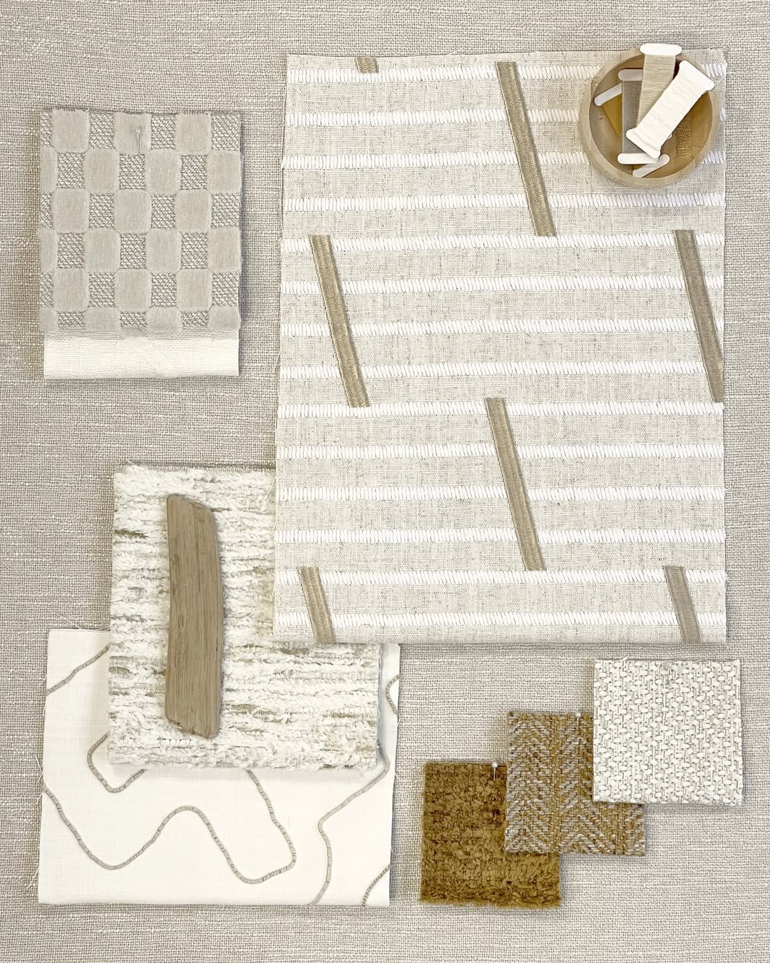 Patterned fabric Roman shades in flat fold style, featuring light filtering and blackout options.