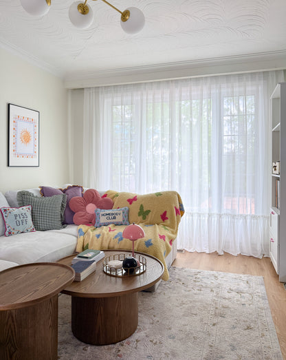 Rideaux transparents à ourlet froncé pour chambre de princesse