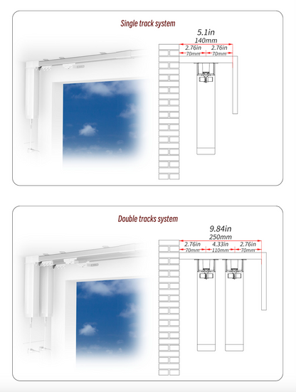 High-Performance Motorized Curtain System for Oversized Windows | Voice Control and Remote Control Capabilities