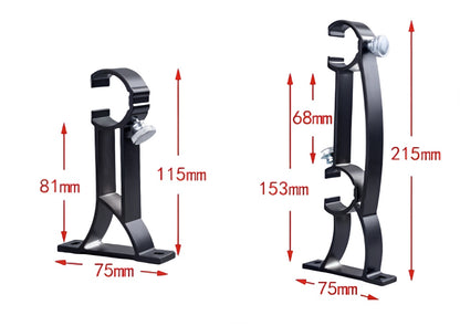 EaseEase Aluminum Sliding Roman Rod - Extra-Long Customization and Ripple Fold Header Supported