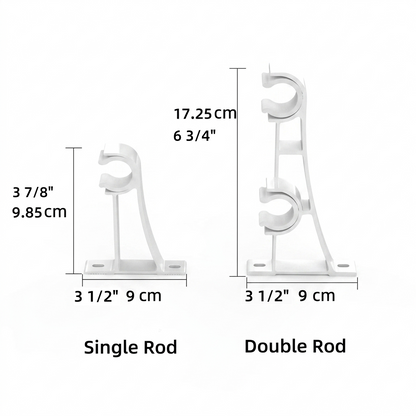 Adjustable curtain rod with silent smooth operation and heavy-duty alloy bracket for durable curtain support