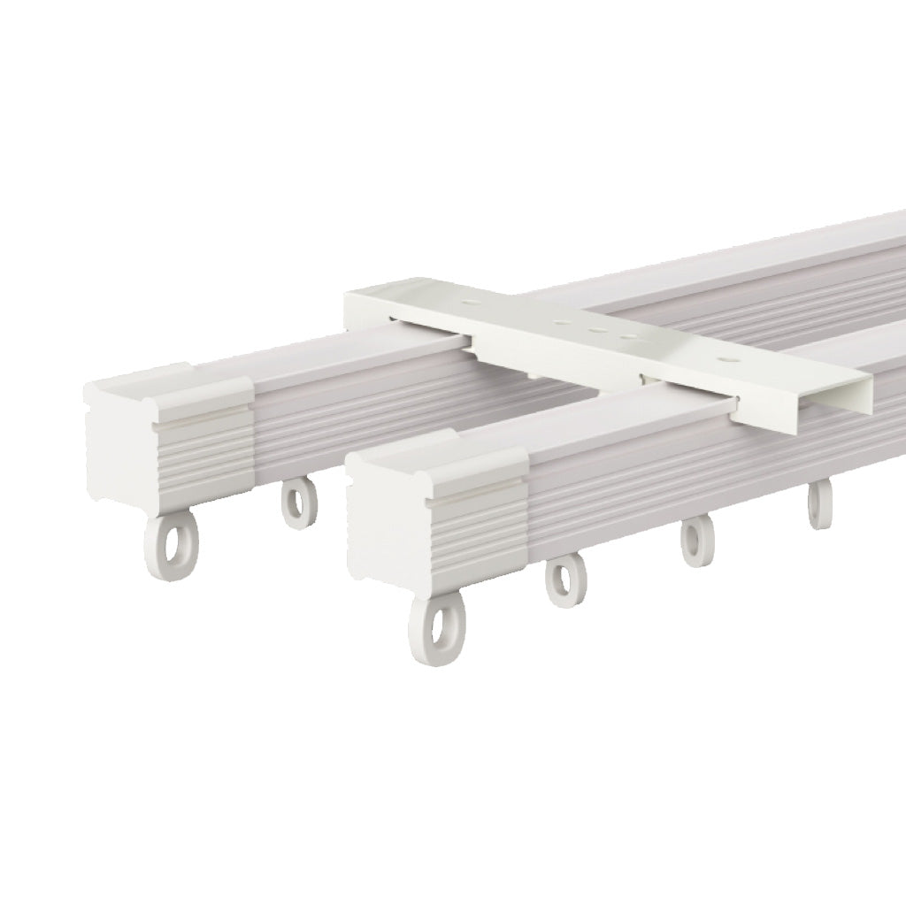 Thickened aluminum curtain track for U and L-shaped windows with silent, heavy-duty, magnetic closure and anti-static features
