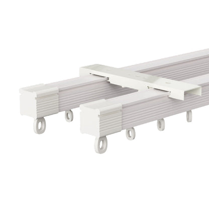 Thickened aluminum curtain track for U and L-shaped windows with silent, heavy-duty, magnetic closure and anti-static features