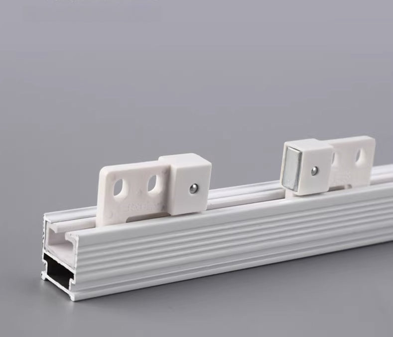 Thickened aluminum curtain track for U and L-shaped windows with silent, heavy-duty, and anti-static features