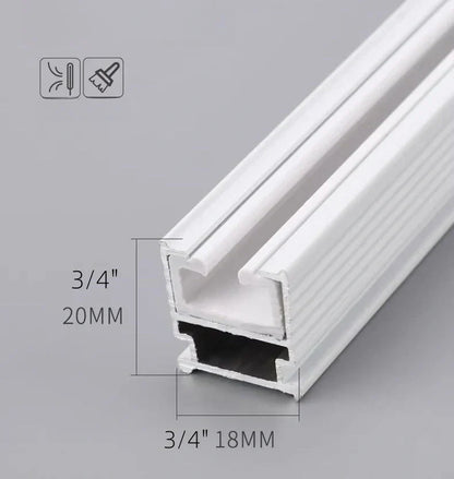 Thickened aluminum silent curtain track for U and L-shaped windows with magnetic closure and heavy-duty alloy steel construction