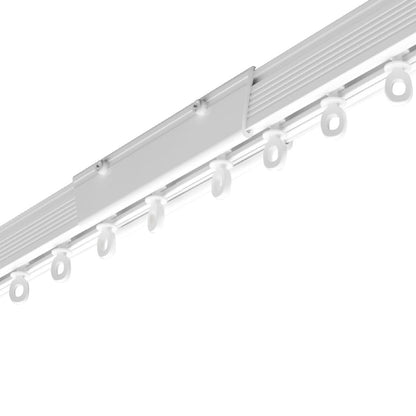 Thickened aluminum curtain track for U and L-shaped windows with silent, heavy-duty performance and magnetic closure