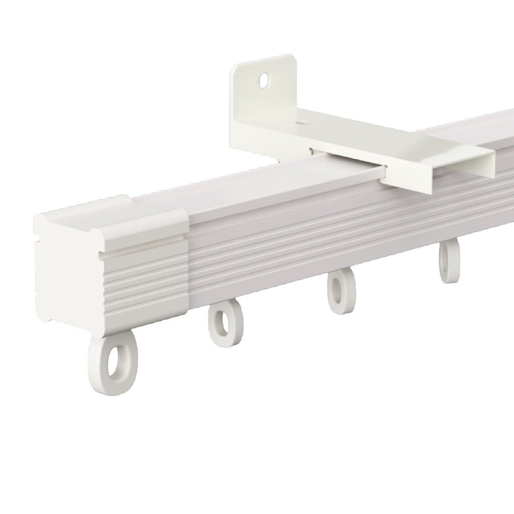 Thickened aluminum silent curtain track for U and L-shaped windows with magnetic closure and heavy-duty alloy steel construction