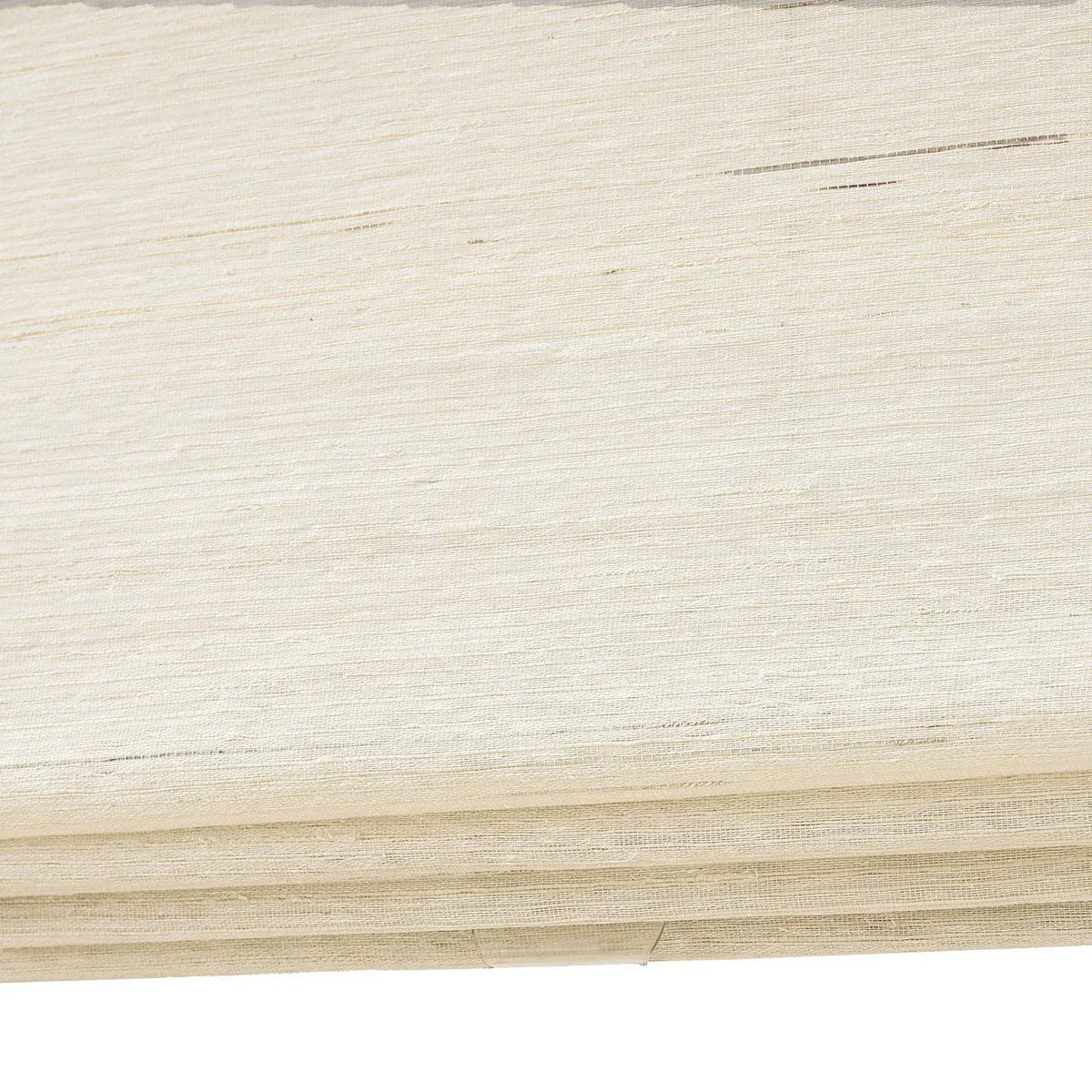 Natural coconut white ramie bamboo window shades with delicate woven texture for light interiors