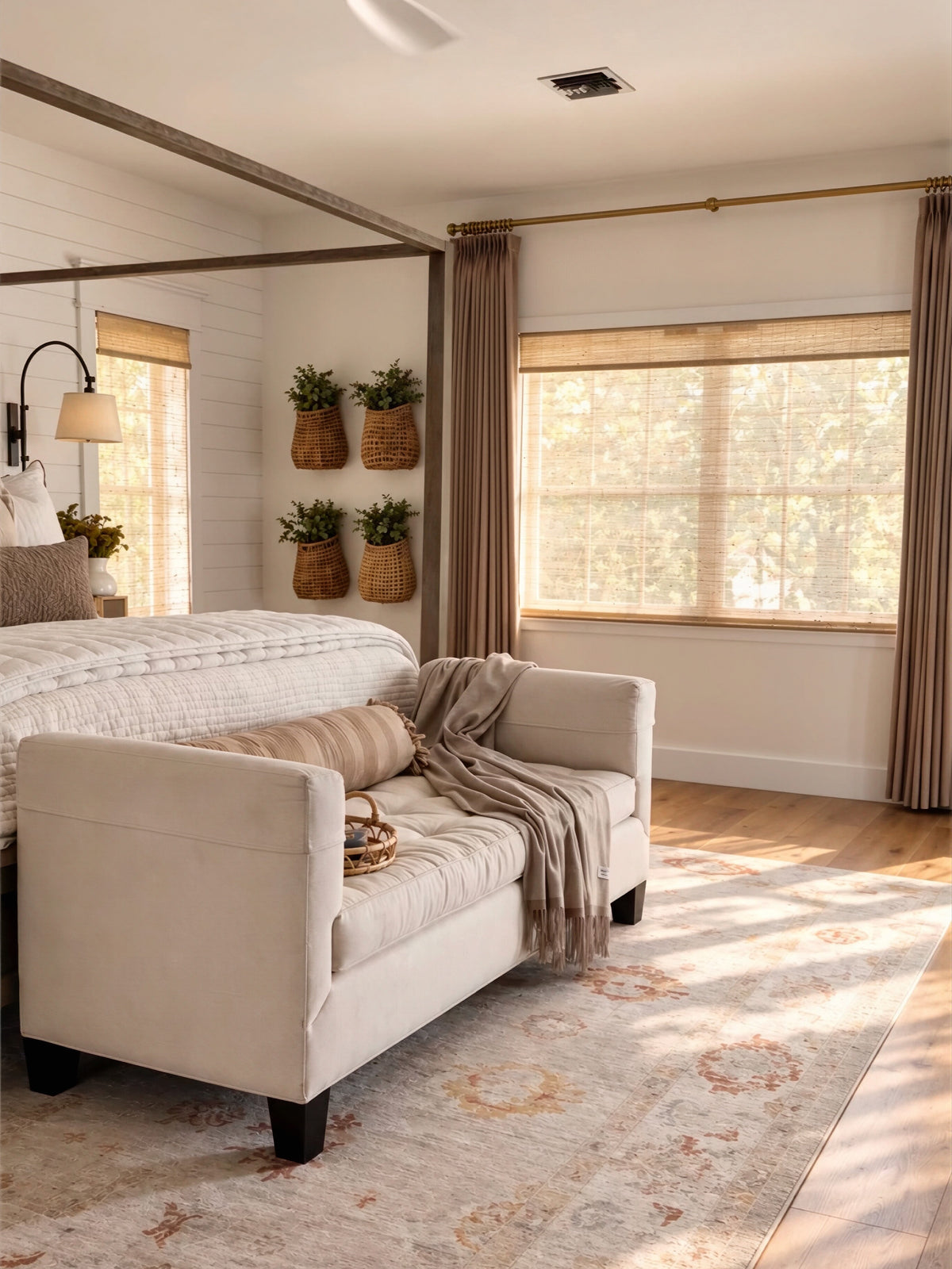 Custom Bamboo Shades, Mildew-resistant Ramie Woven Blinds - Cashew