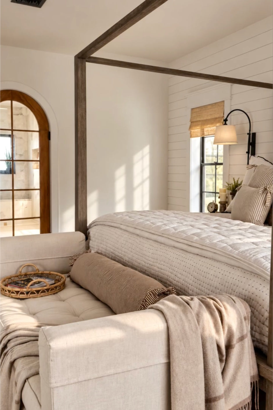 Custom Bamboo Shades, Mildew-resistant Ramie Woven Blinds - Cashew