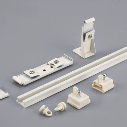 ultra-thin quiet aluminum ceiling curtain track installed on flat ceiling