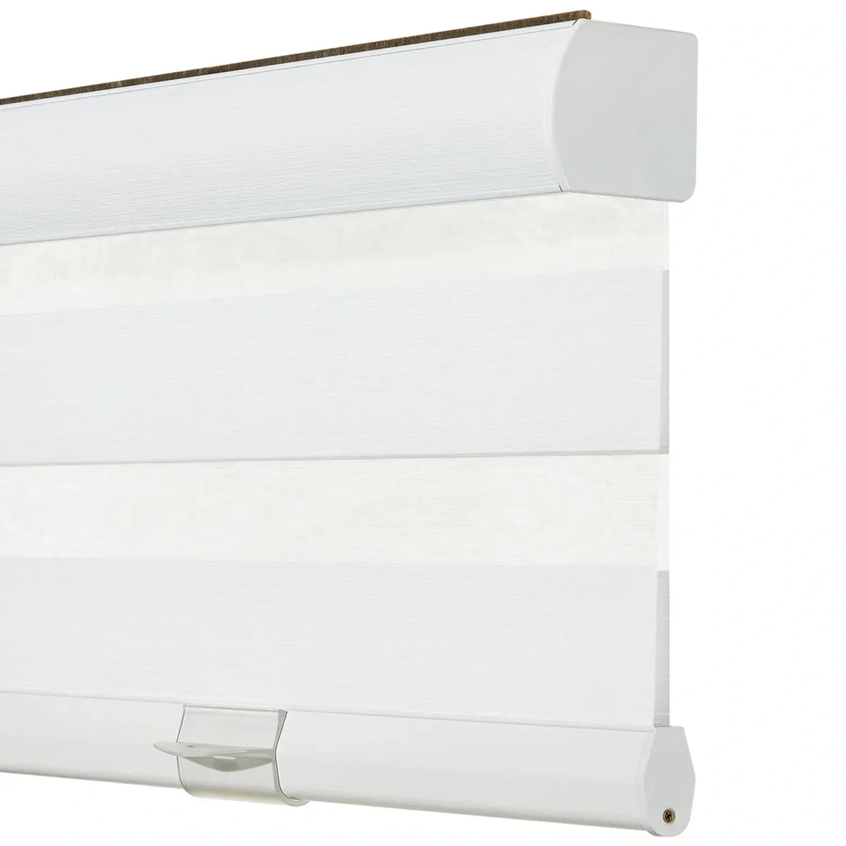 Zebra blinds with dual-layer fabric for light control and privacy in large windows, cordless and waterproof design