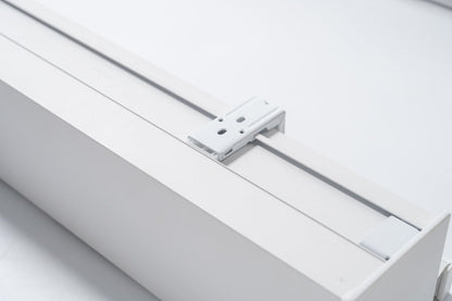 Double roller blinds with cordless dual layers for daytime sheer and nighttime blackout light control in bedroom