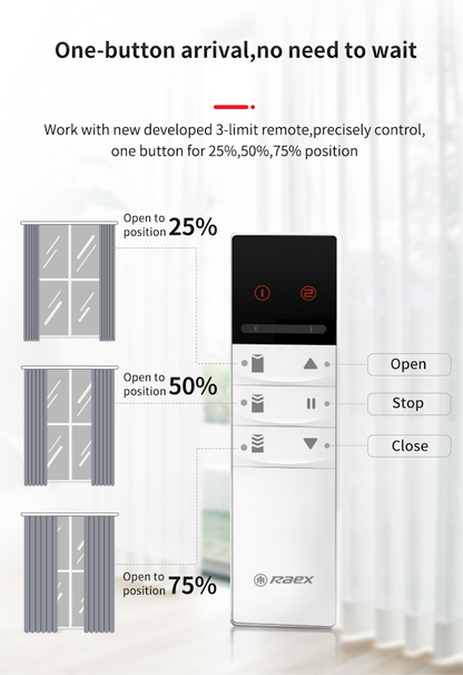 Electric curtain rail with smart remote and silent pulley for oversized windows and ripple fold curtains