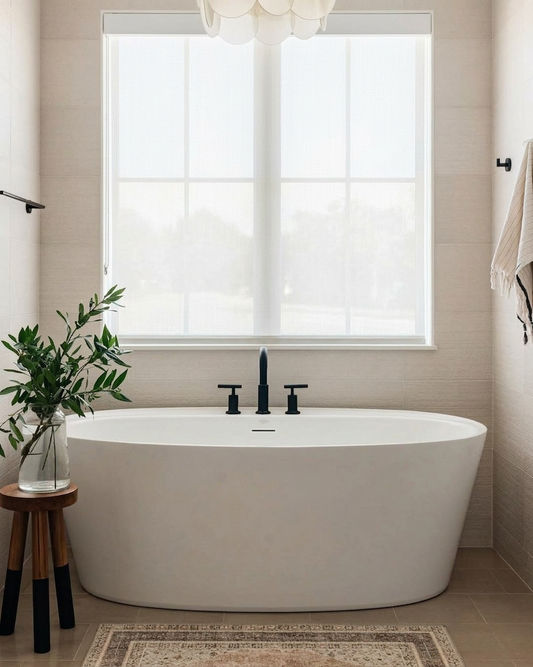 No drill blinds cordless solar shades with UV protection, waterproof, stain-resistant, and easy installation