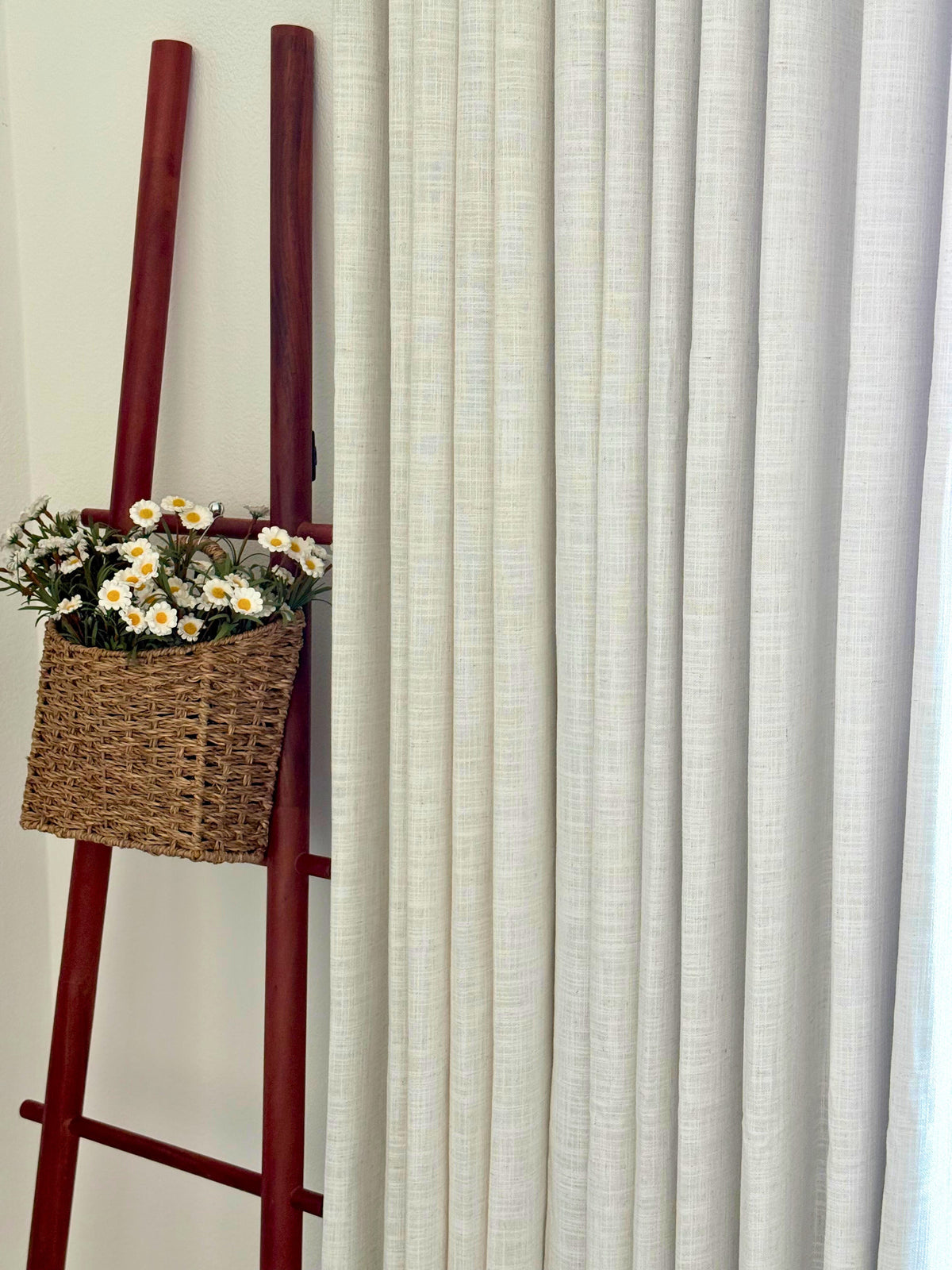 Hunter linen blackout curtains in black with textured fabric and full light blocking functionality