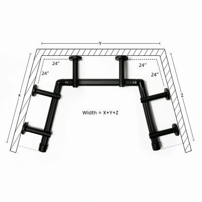 Custom bay window curtain rod with smooth gliding track for pleated and ripple fold curtains
