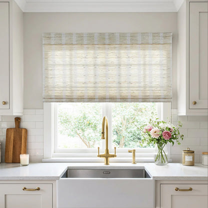 Natural woven shades made from 100% ramie fiber with breathable, mildew-resistant texture