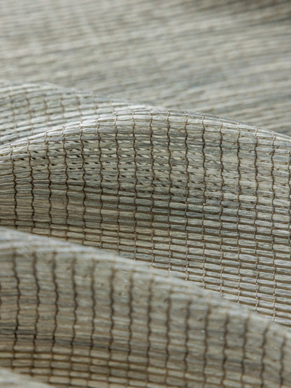 Smoky green net curtains made of German-imported linen cotton blend with a sheer, airy design